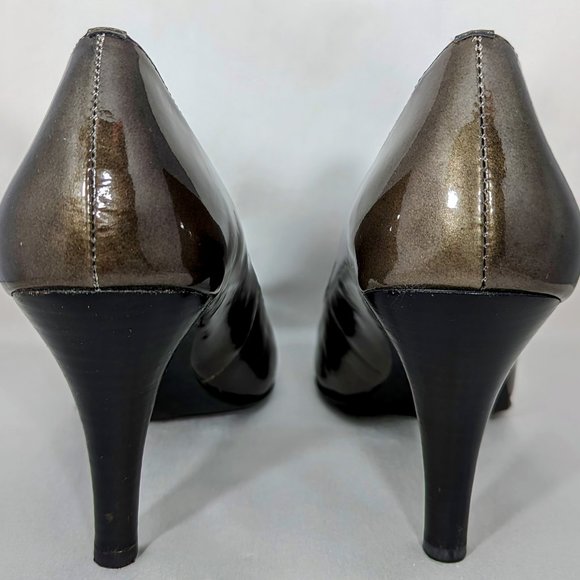 7M Chocolate Brown Peekaboo Pump Heels, Nordstrom BP - Picture 5 of 8